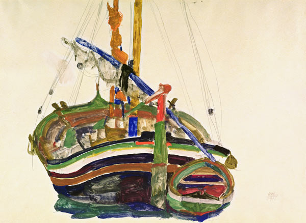 Barca da pesca a Trieste a Egon Schiele
