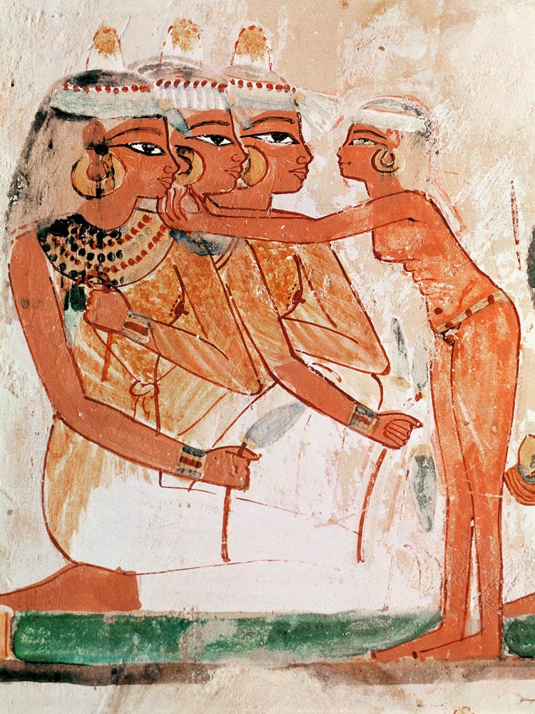 The Women's Toilet, from the Tomb of Nakht, New Kingdom a Egizi