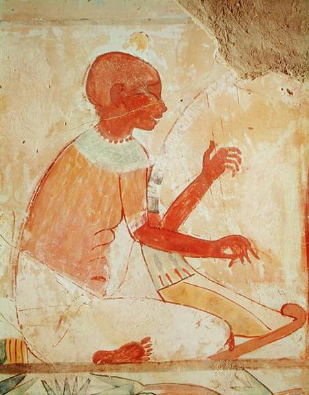 Blind Harpist Singing, from the Tomb of Nakht, New Kingdom a Egizi