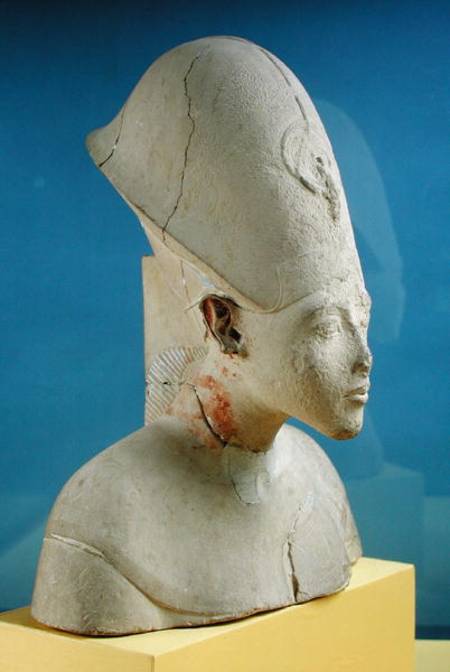 Bust of Amenophis IV (Akhenaten) from Tell el-Amarna, Amarna Period, New Kingdom a Egizi