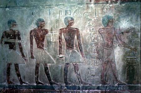 Craftsmen from the South wall of the Mastaba Chapel of Ti, Old Kingdom a Egizi