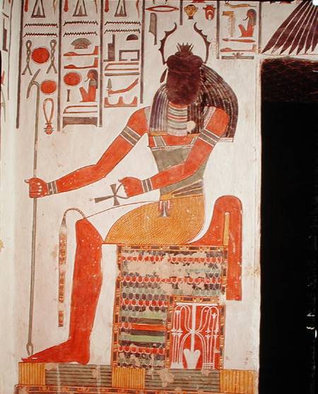 The god, Khepri, from the Tomb of Nefertari, New Kingdom a Egizi