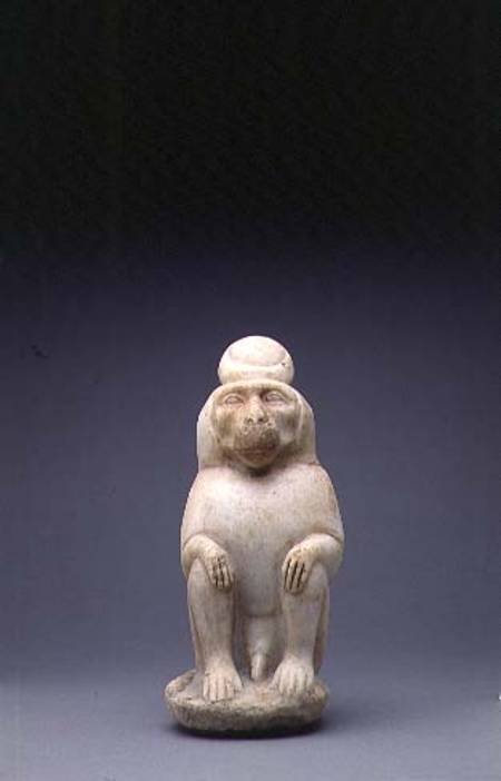 Marble figure of the Baboon of the God Toth a Egizi