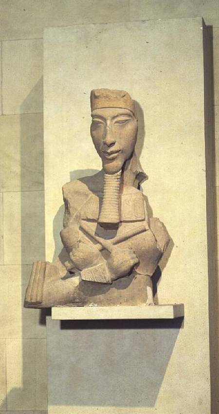 Osiride pillar of Amenophis IV (Akhenaten) from Karnak, New Kingdom a Egizi