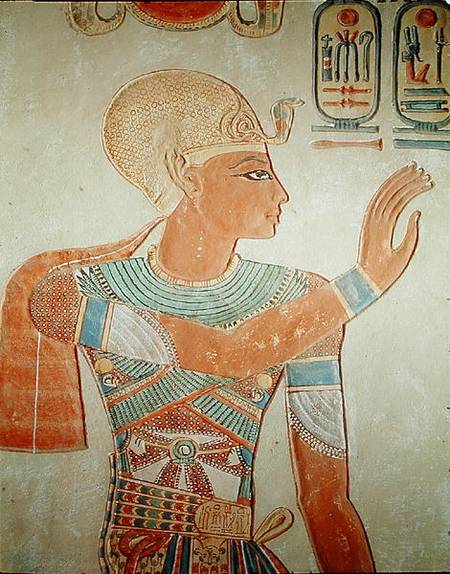 Portrait of Ramesses III (c.1184-1153 BC) from the Tomb of Amen-Her-Khepshef, New Kingdom a Egizi