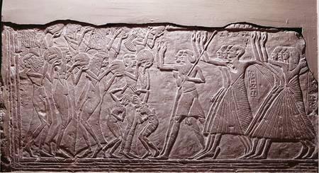 Relief depicting a funeral cortege, from Saqqara a Egizi