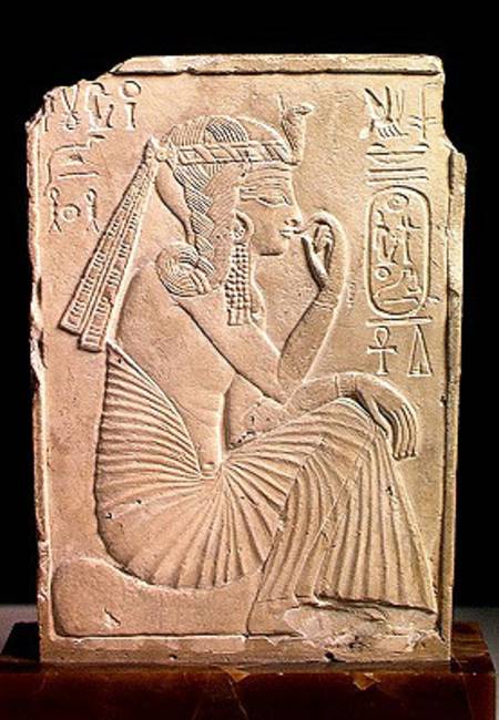 Relief depicting Ramesses II (1279-1213 BC) as a child, New Kingdom a Egizi