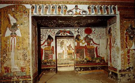 Two rooms from the Tomb of Nefertari (photo) a Egizi