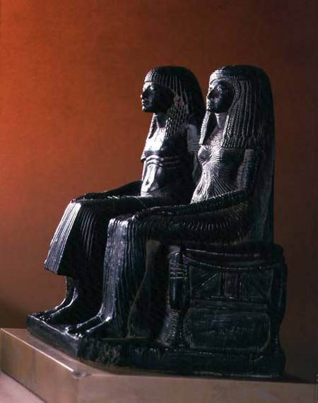 A seigneurial couple in ceremonial clothes, New Kingdom a Egizi