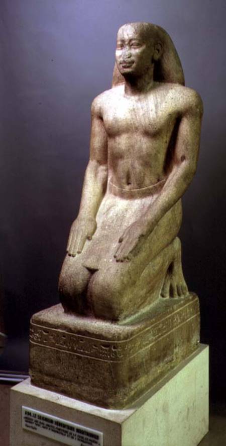 Statue of Nakhtorheb kneeling, Saite Period a Egizi