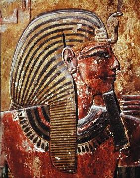 The head of Seti I (r.1294-1279 BC) from the Tomb of Seti, New Kingdom
