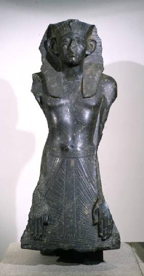 Statue of Sesostris III (1878-1843 BC) in middle age, from Deir el-Bahri, Thebes