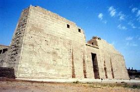 View of the First Pylon of the Mortuary Temple of Ramesses III (c.1184-1153 BC) New Kingdom (photo)