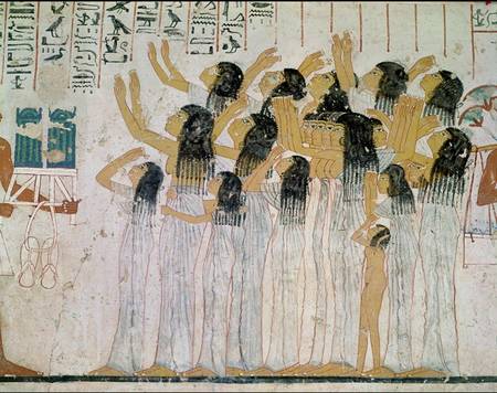 Weeping Women in a Funeral Procession, from the Tomb-Chapel of Ramose, Vizier and Governor of Thebes a Egizi