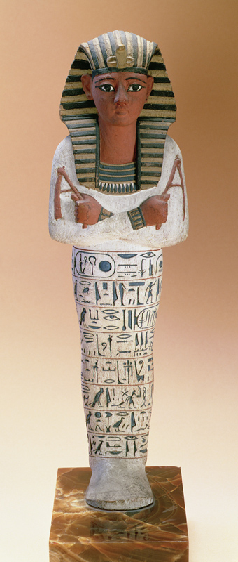 Shabti figure of Ramesses IV, New Kingdom (stuccoed & painted wood) a Egyptian 20th Dynasty