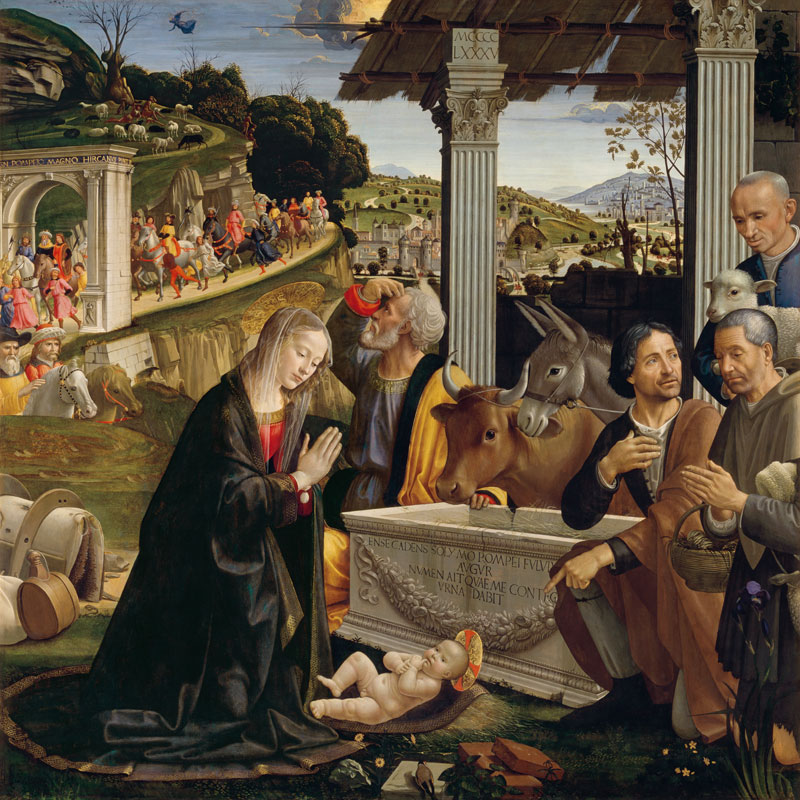 Adoration of Shepherds a  (alias Domenico Tommaso Bigordi) Ghirlandaio Domenico
