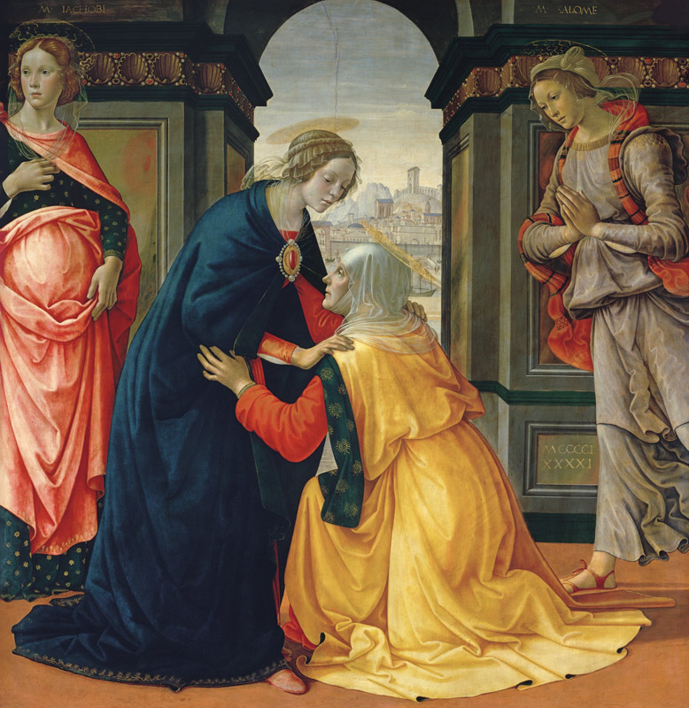 Visitation Mariae with Maria Jakobäa and Maria Salome a  (alias Domenico Tommaso Bigordi) Ghirlandaio Domenico