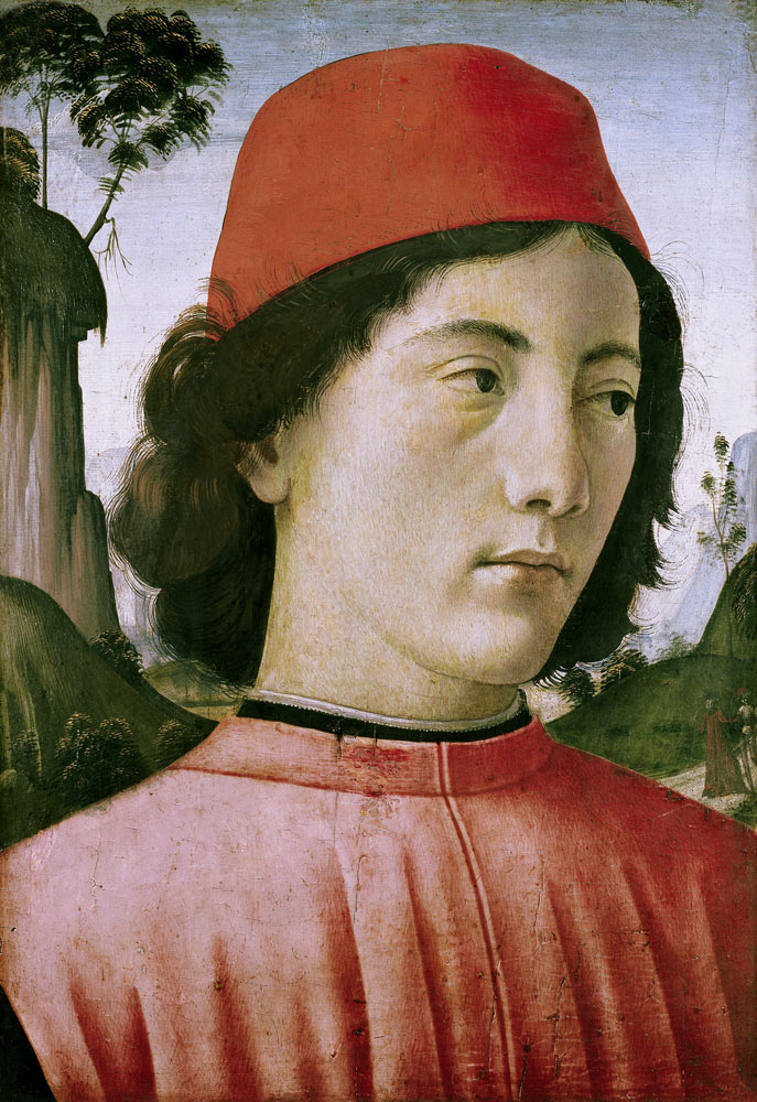 Portrait of a Young Man a  (alias Domenico Tommaso Bigordi) Ghirlandaio Domenico