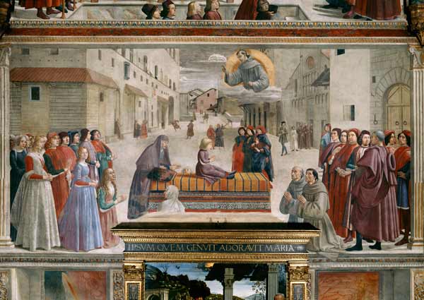 St.Francis Raises Child a  (alias Domenico Tommaso Bigordi) Ghirlandaio Domenico