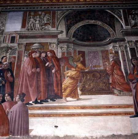 The Angel appearing to St. Zacharias in the Temple a  (alias Domenico Tommaso Bigordi) Ghirlandaio Domenico