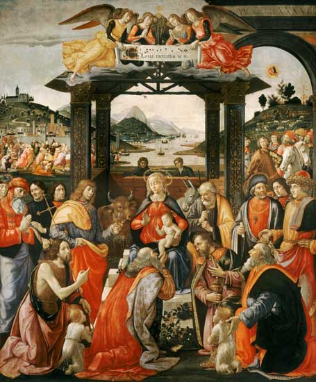 The Adoration of the Magi a  (alias Domenico Tommaso Bigordi) Ghirlandaio Domenico