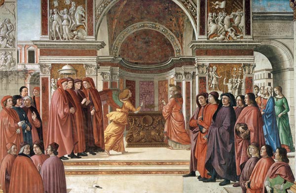 Annunciation to Zechariah a  (alias Domenico Tommaso Bigordi) Ghirlandaio Domenico