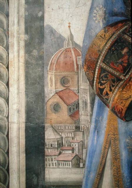 The duomo, detail from the fresco in the Sala dei Gigli a  (alias Domenico Tommaso Bigordi) Ghirlandaio Domenico