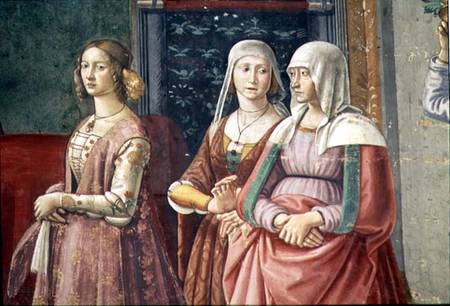 Florentine Ladies, from the Birth of St. John the Baptist a  (alias Domenico Tommaso Bigordi) Ghirlandaio Domenico