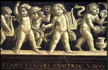 Frieze of Cherubs, from the Birth of the Virgin a  (alias Domenico Tommaso Bigordi) Ghirlandaio Domenico