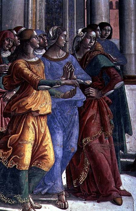 Onlookers, from the Virgin Mary in the Temple a  (alias Domenico Tommaso Bigordi) Ghirlandaio Domenico