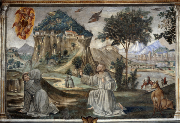Stigmatisation o.St.Francis a  (alias Domenico Tommaso Bigordi) Ghirlandaio Domenico
