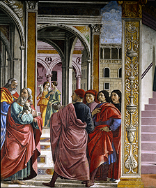 Die Vertreibung Joachims aus dem Tempel. a  (alias Domenico Tommaso Bigordi) Ghirlandaio Domenico