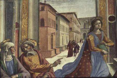 The Virgin Mary in the Temple (fresco) (detail) a  (alias Domenico Tommaso Bigordi) Ghirlandaio Domenico