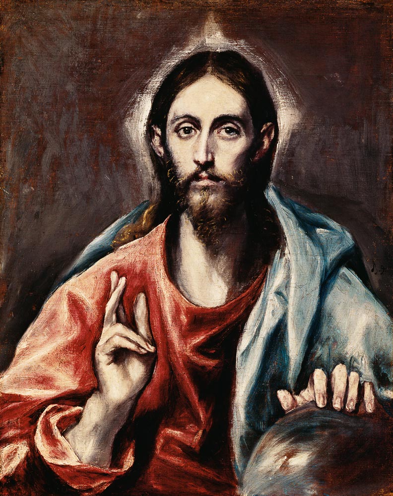 Redeemer of the World a El Greco (alias Dominikos Theotokopulos)