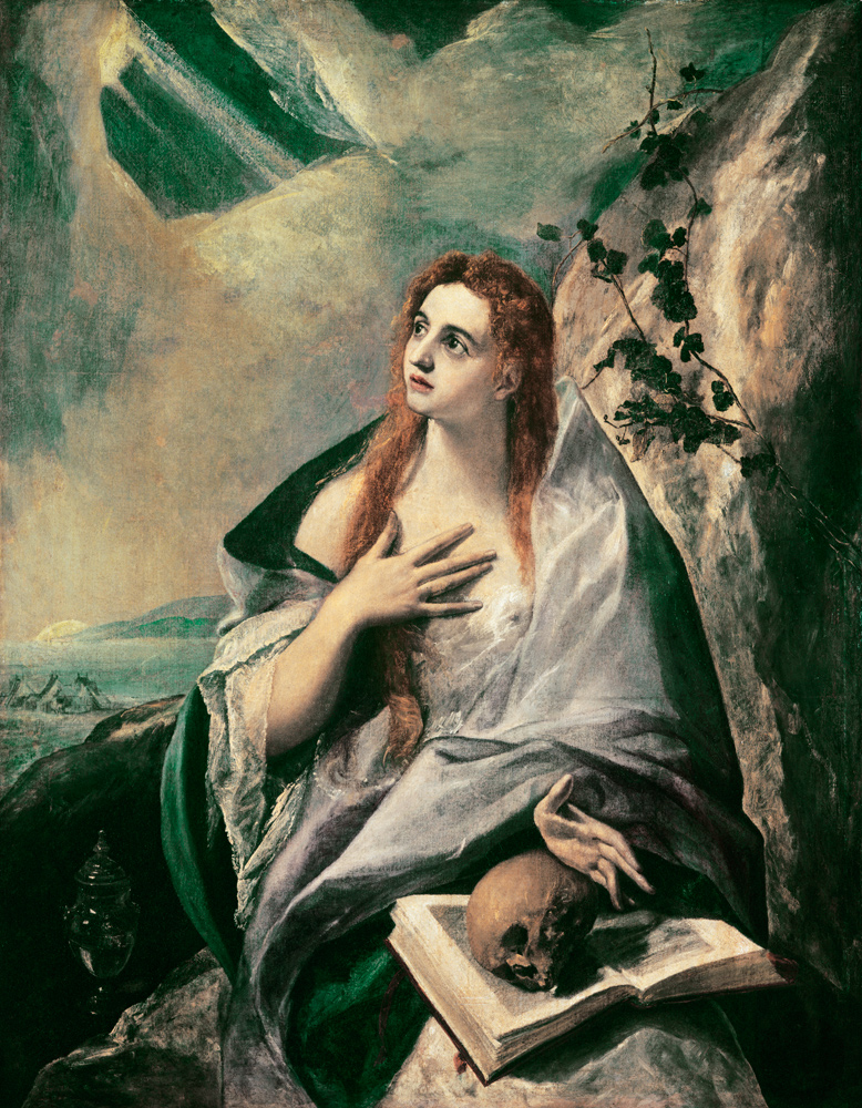 Magdalene doing Penance a El Greco (alias Dominikos Theotokopulos)