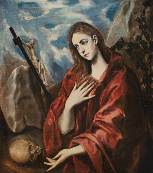 Repentant Mary Magdalene a El Greco (alias Dominikos Theotokopulos)