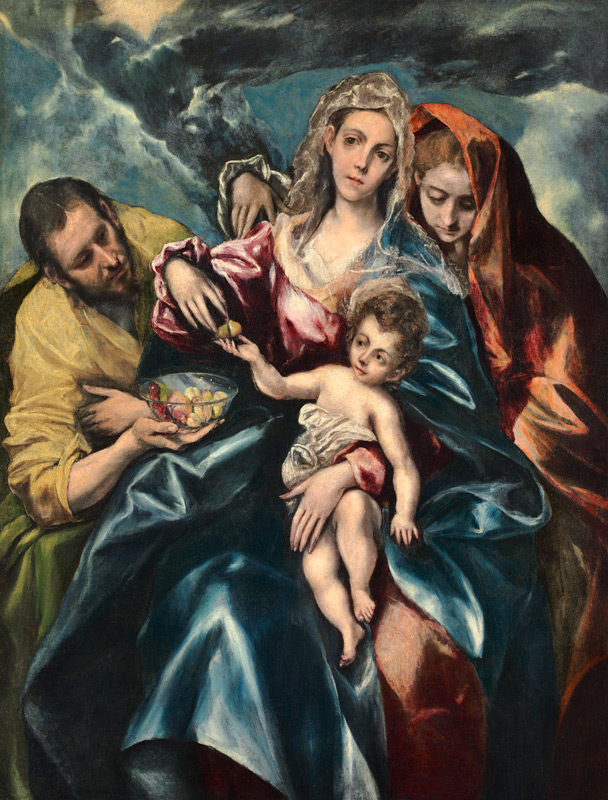 The Holy Family with Mary Magdalen a El Greco (alias Dominikos Theotokopulos)