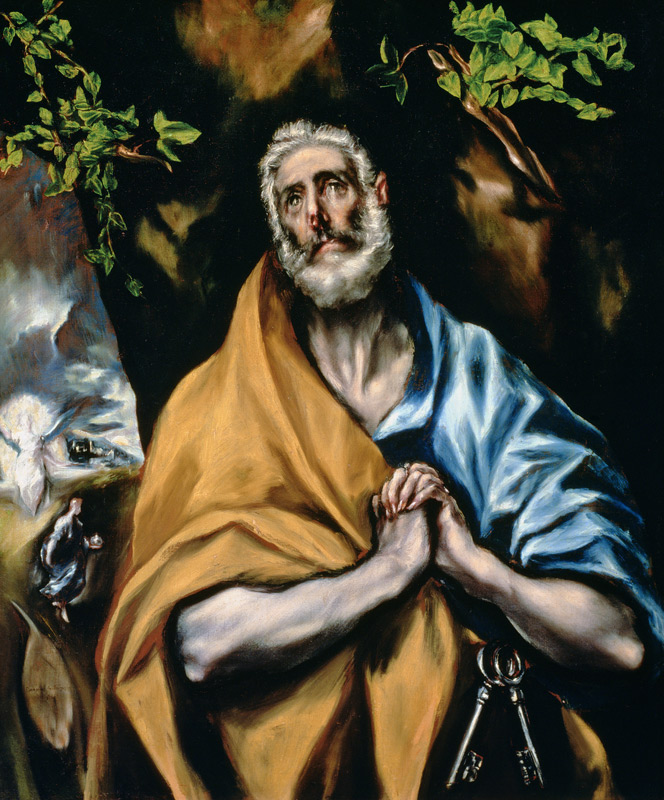 The Tears of St Peter a El Greco (alias Dominikos Theotokopulos)