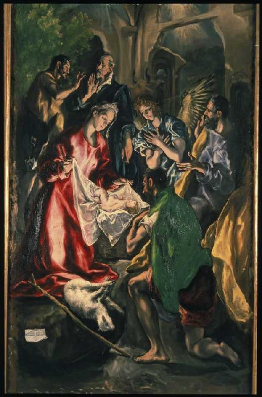 Adoration of the Shepherds a El Greco (alias Dominikos Theotokopulos)