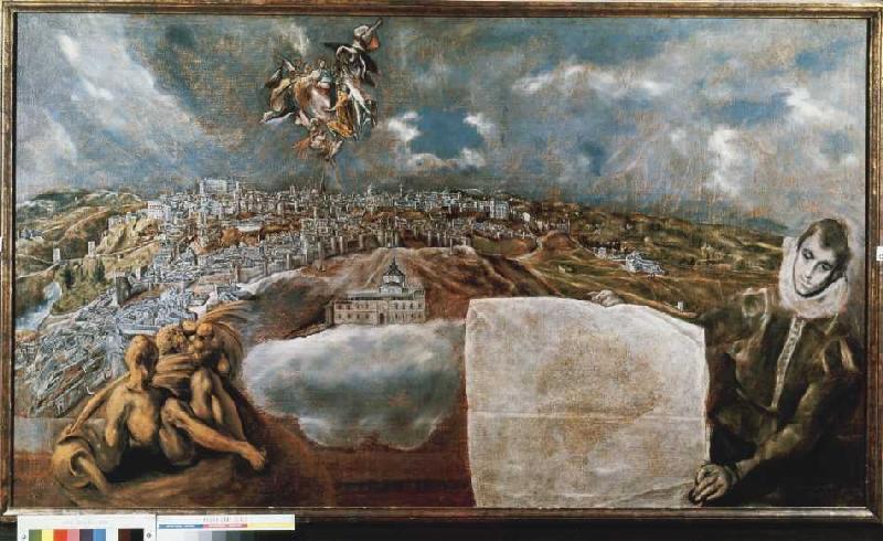 View and plan of Toledo a El Greco (alias Dominikos Theotokopulos)