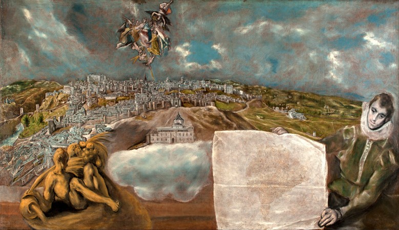View and Plan of Toledo a El Greco (alias Dominikos Theotokopulos)
