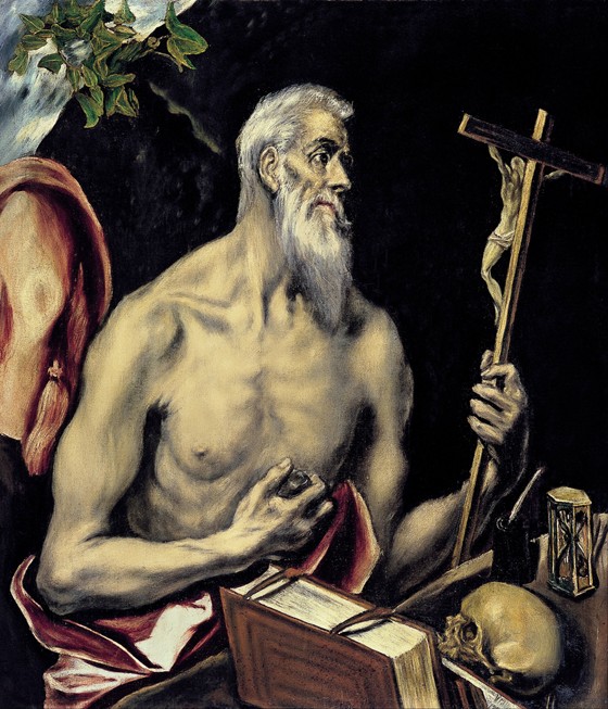 The Repentant Saint Jerome a El Greco (alias Dominikos Theotokopulos)