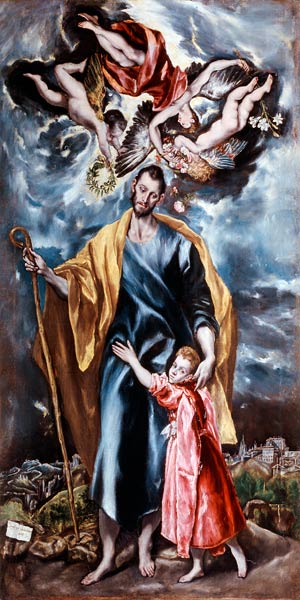 St. Joseph and the Christ Child a El Greco (alias Dominikos Theotokopulos)