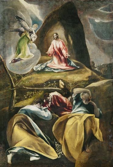Christ in the Garden of Olives a El Greco (alias Dominikos Theotokopulos)