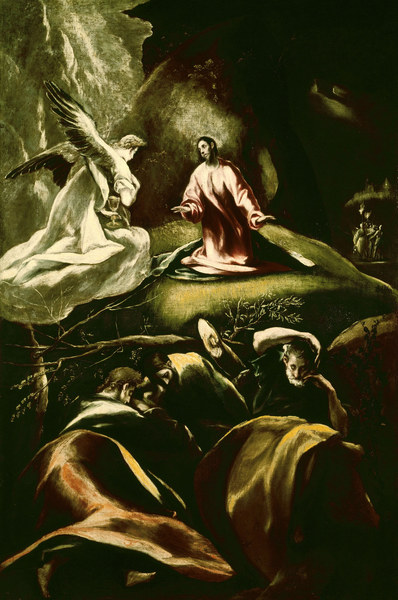 Christ on the Mount of Olives a El Greco (alias Dominikos Theotokopulos)