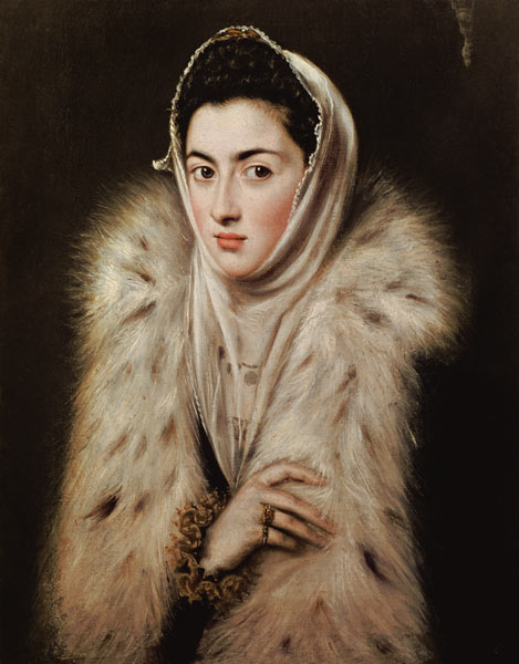Lady with a Fur a El Greco (alias Dominikos Theotokopulos)