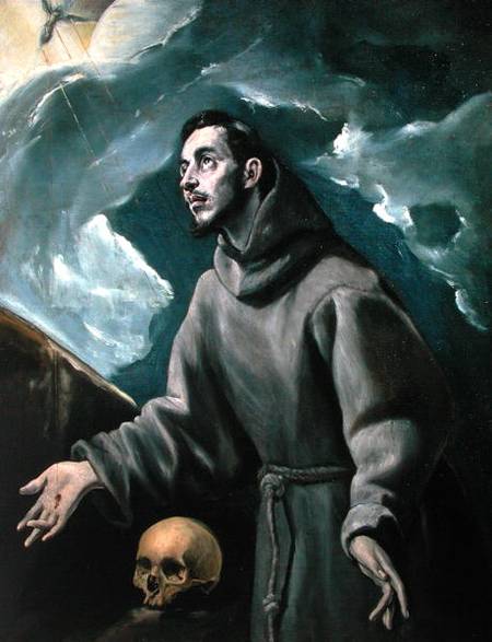 St. Francis Receiving the Stigmata a El Greco (alias Dominikos Theotokopulos)