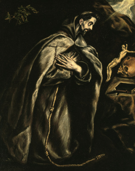Francis of Assisi a El Greco (alias Dominikos Theotokopulos)
