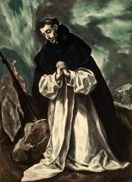 St Dominic in Prayer a El Greco (alias Dominikos Theotokopulos)
