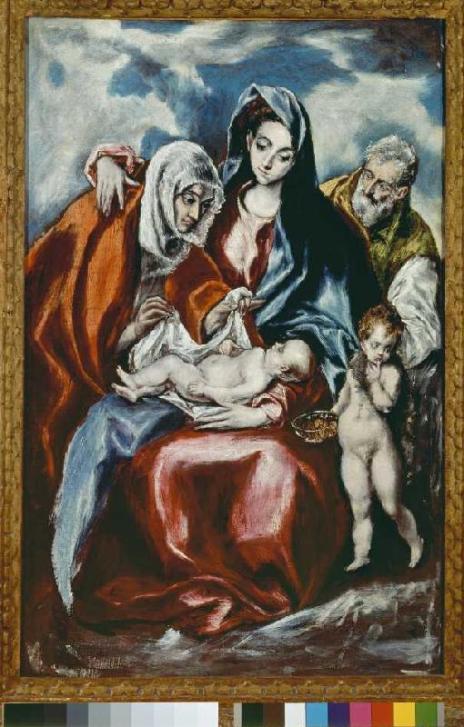 The Holy Family with St. Anna and the young Johannes d.T. a El Greco (alias Dominikos Theotokopulos)
